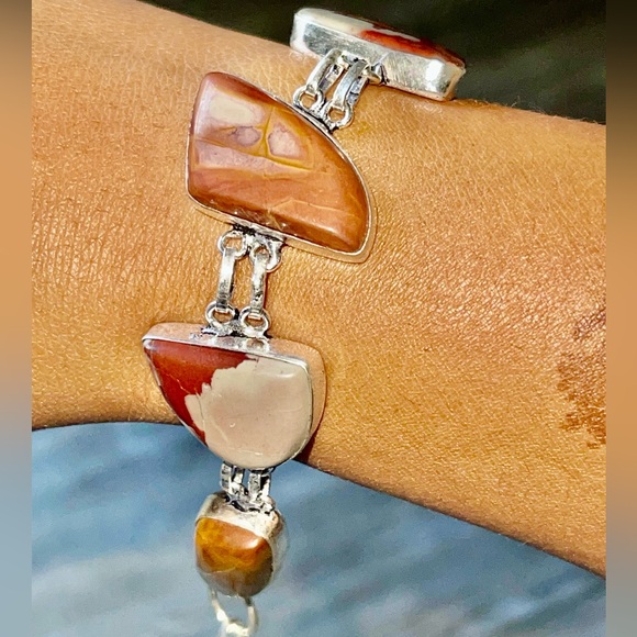 Australian Noreena Jasper Bracelet 7 1/2” - 8 1/2” - Picture 4 of 8